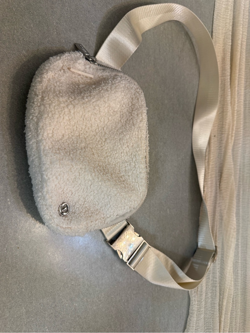 lululemon athletica Cream Sherpa Belt Bag